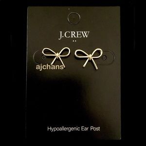 J. Crew Gold Plated Bow Stud Earrings